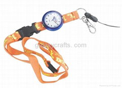 Functional Lanyard with clock 