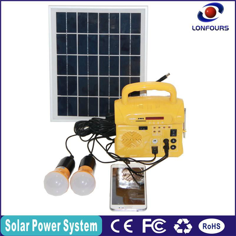 cheap solar with FM radio, mobile charger concentrated mini portable solar power 3