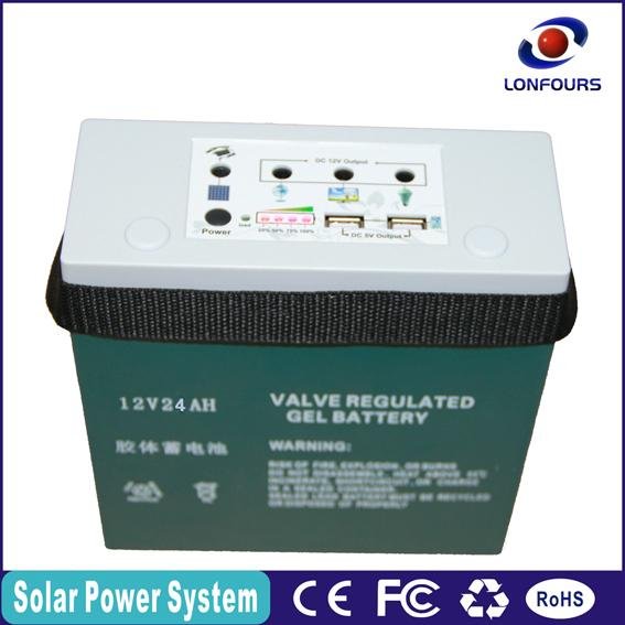 2016 cheapest 12V DC solar power lighting system 3