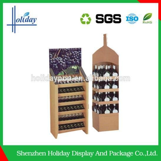 Portable wine shot glass display stand cardboard 2