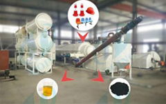 Fully automatic continuous waste tyre pyrolysis plant