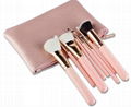 8 Piece Pink Rose Gold Comsetics Brush Set 1