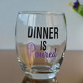 Elegant stemless wine glass cup from