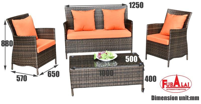 Sectional Outdoor Sunroom Furniture Sofa Sets 2