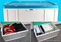 55L Plastic waterproof storage box&bin,clothes organizer