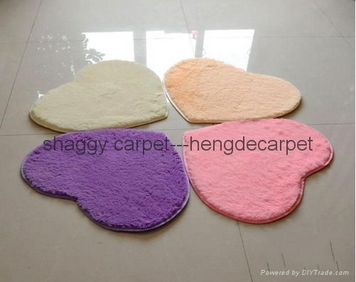 Heart-shaped high-quality home Silky carpet floor mats 2