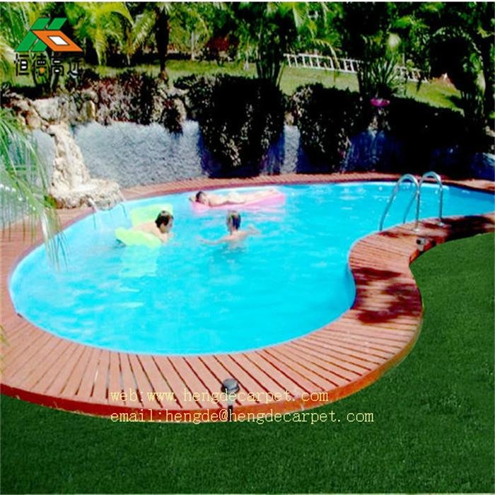 New product Swimming pool with artificial grass carpet 5