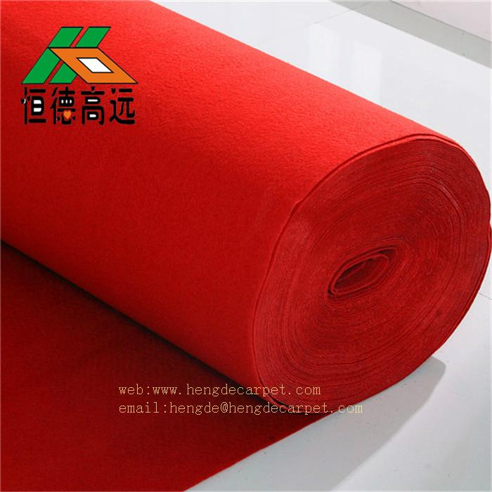 100 polyester plain and exhibition carpet polyester carpet hengde