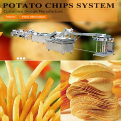 Professional automatic frozen french fries production line