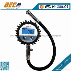 Digital tire air pressure gauge heavy duty application