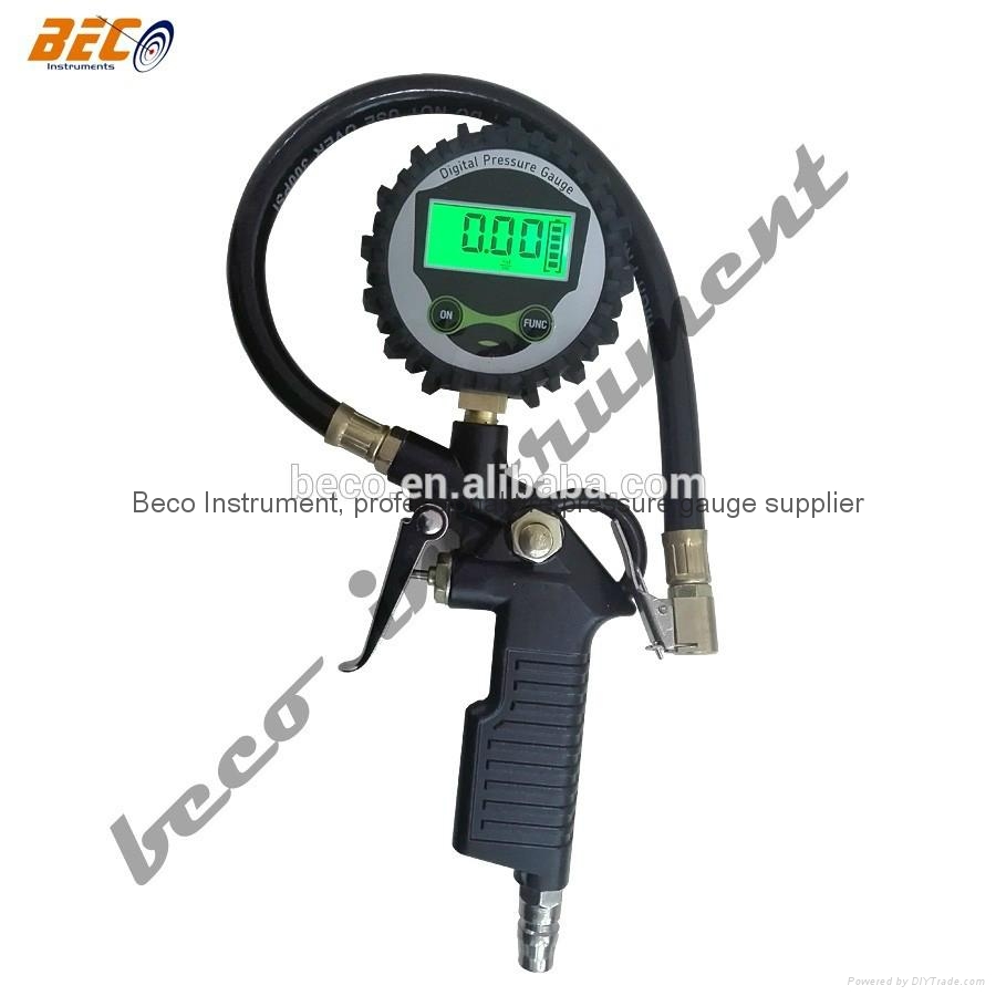 BECO Tire Inflator Gauge Dual Chuck Nozzle Design Reaches Inner Wheel