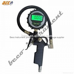 BECO Tire Inflator Gauge Dual Chuck Nozzle Design Reaches Inner Wheel Stems