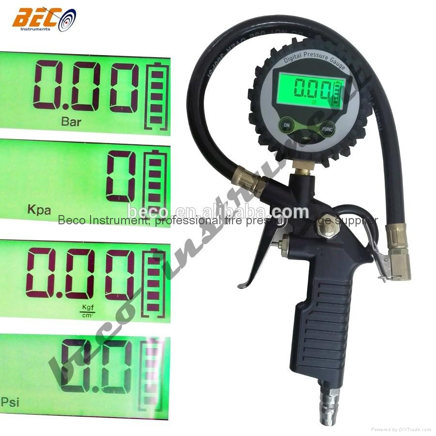 BECO Tire Inflator Gauge Dual Chuck Nozzle Design Reaches Inner Wheel