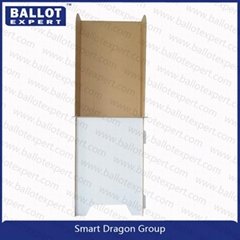 Hard corrugated paper table voting cubicle polling booth print logo