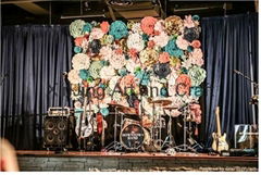 Backdrop Decoration White And Colorful Card Paper Flowers