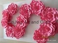 DIY Craft Fascinating Flower Wall Onnaments Pink Paper Flower Heads 2