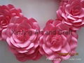 DIY Craft Fascinating Flower Wall Onnaments Pink Paper Flower Heads 3