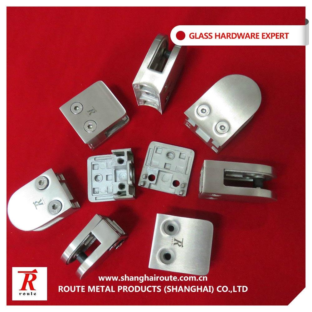 stainless steel 304 glass clamp square and round 3