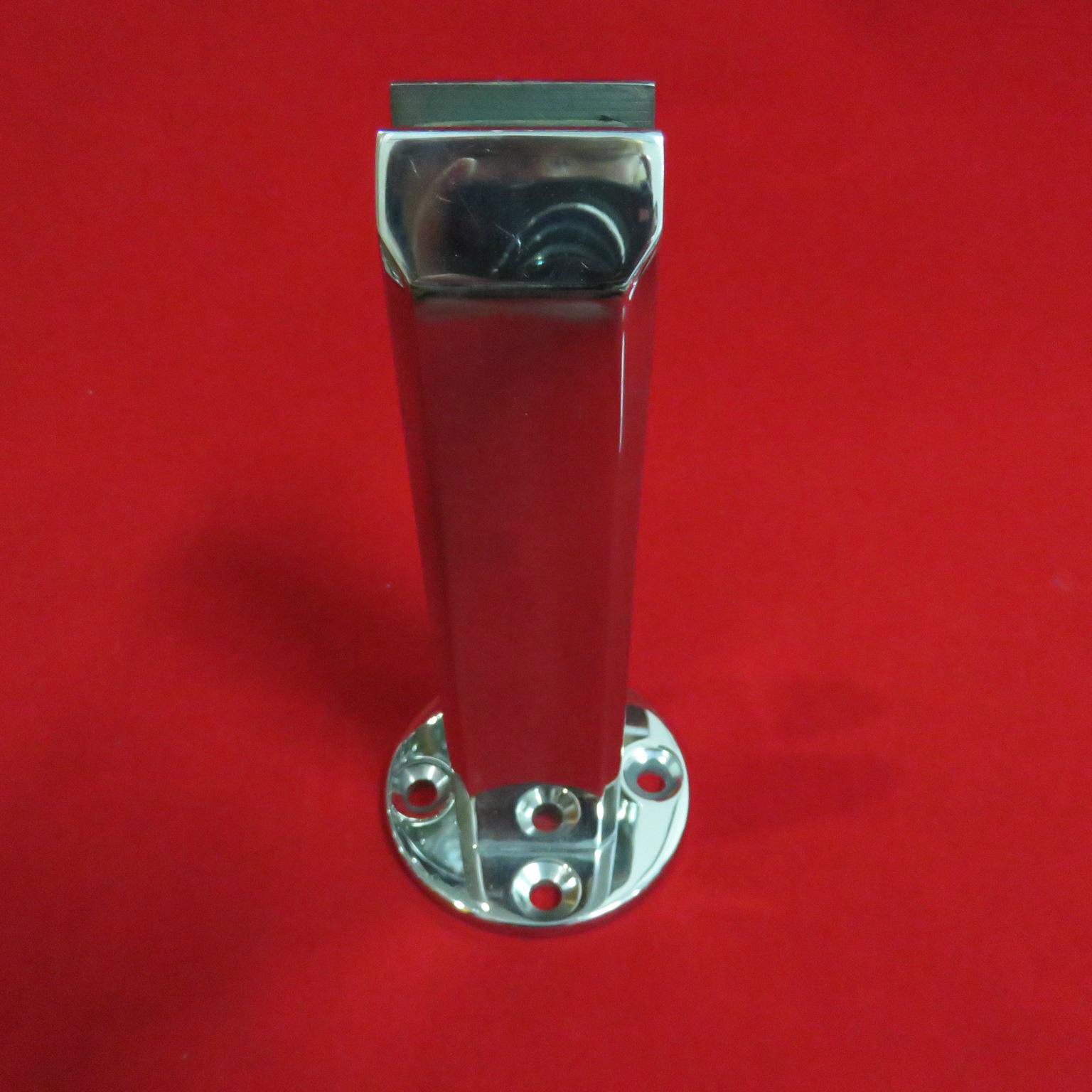 stainless steel frameless glass railing spigot with base plate 4