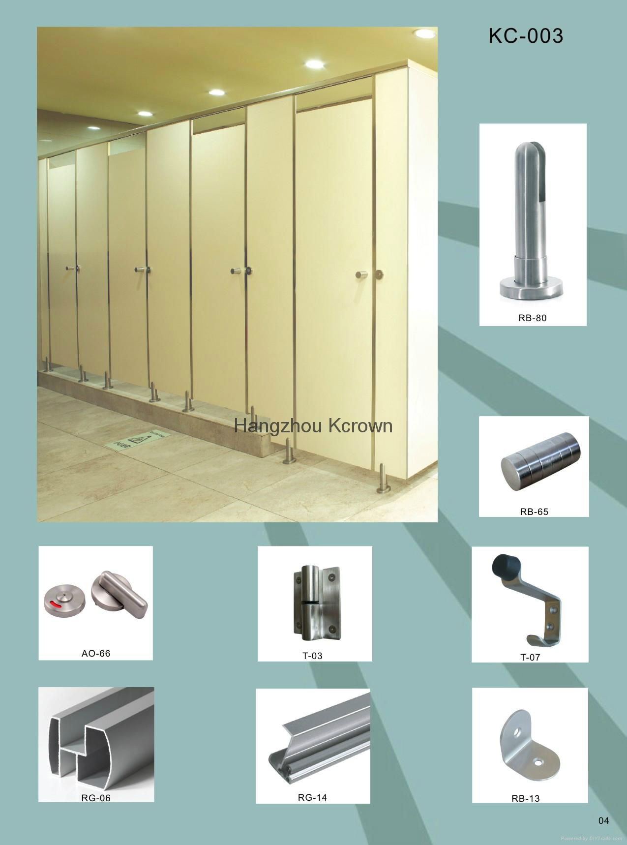 Waterproof hpl Toilet Cubicle Partition