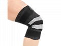Flat Knitting Compression Knee Sleeve with hook and loop straps 2