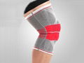 3D Flat Knitting Knee Support Sleeve with Steel Bone Stays and Silicone Insert 1