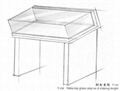 3.Table top glass case on a sloping