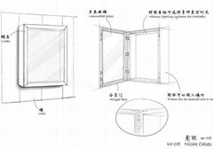 Wall display cases Niche cases W-05