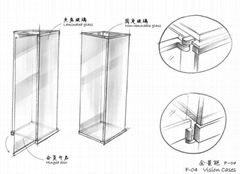 Free standing display cases - Vision cases F-05