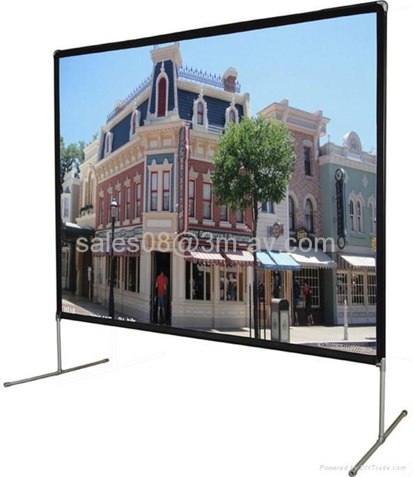 100''  Outdoor movie projection screen 2