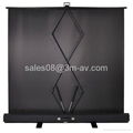 Two point scissor floor up projector screen 