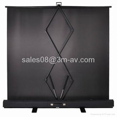 Two point scissor floor up projector screen 