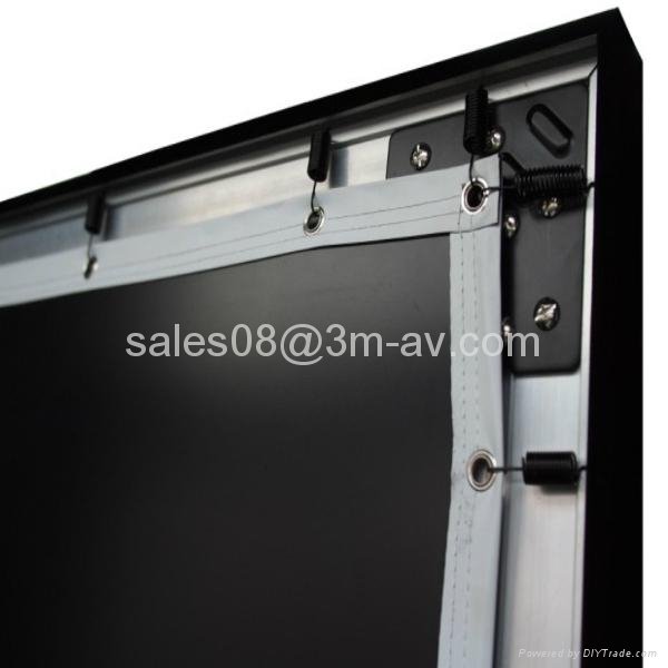 Curved fixed frame aluminum projection screen 4
