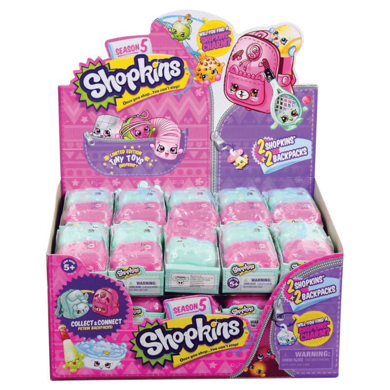 Shopkins SEASON 5 Blind Basket 2 Packs with BackPack Case of 30 Total 60 Shopkin 2