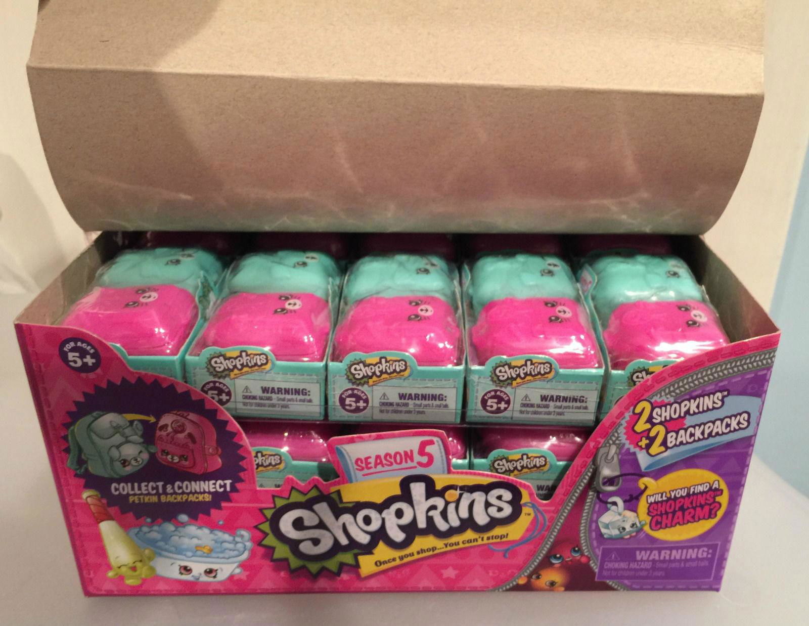 Shopkins SEASON 5 Blind Basket 2 Packs with BackPack Case of 30 Total 60 Shopkin 3