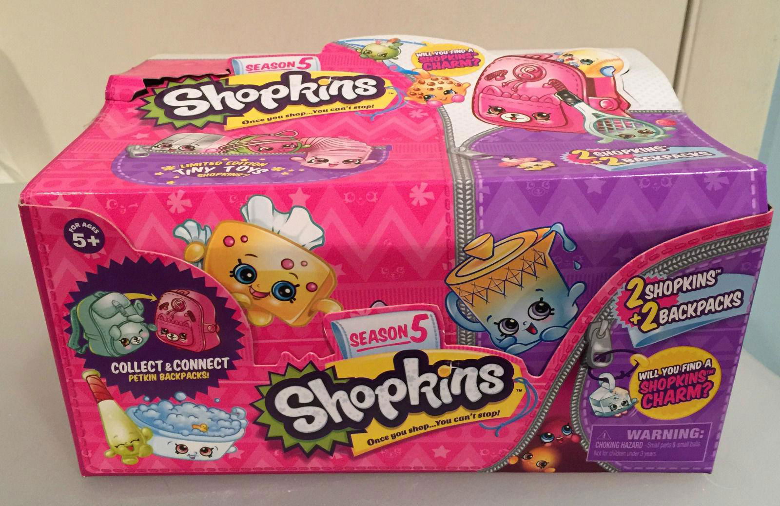 Shopkins SEASON 5 Blind Basket 2 Packs with BackPack Case of 30 Total 60 Shopkin 4