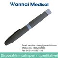 Disposable insulin pen for plastic