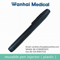 Reusable insulin pen for plastic