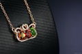 Factory direct sales Crystal clear colorful 18k gold necklace chain 2