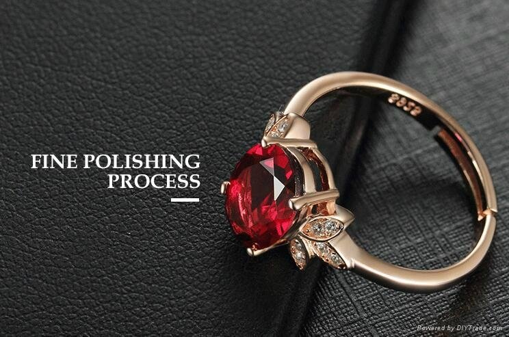 Impressive 2016 China simple gold ring designs pave diamond leaf shape jewelry 2