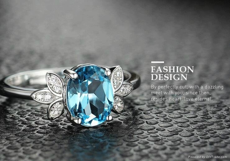 Impressive 2016 China simple gold ring designs pave diamond leaf shape jewelry 3