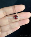 Infinite big garnet simple gold stone pendant design nice for daily wearing