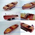 HANDCRAFTED CHRIS CRAFT RACING RUNABOUT 1953 WOODEN MODEL 1