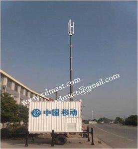 Emergency mobile telecom base station and military antenna electric telescoping  2