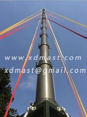 telescopic antenna mast in telecommunication tower