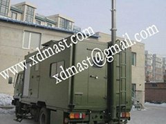 vehicle mounted telescoping antenna masts and mobile telecom antenna tower mast