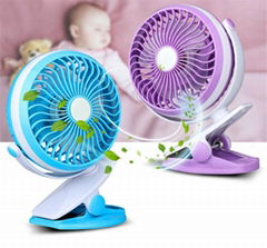 Hot selling USB rechargebale battery baby stroller clip on fan