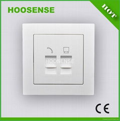 Hoosense telephone+computer socket