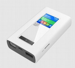 Poket 4G lte mifi router rj45 with power bank and dual sim card slot