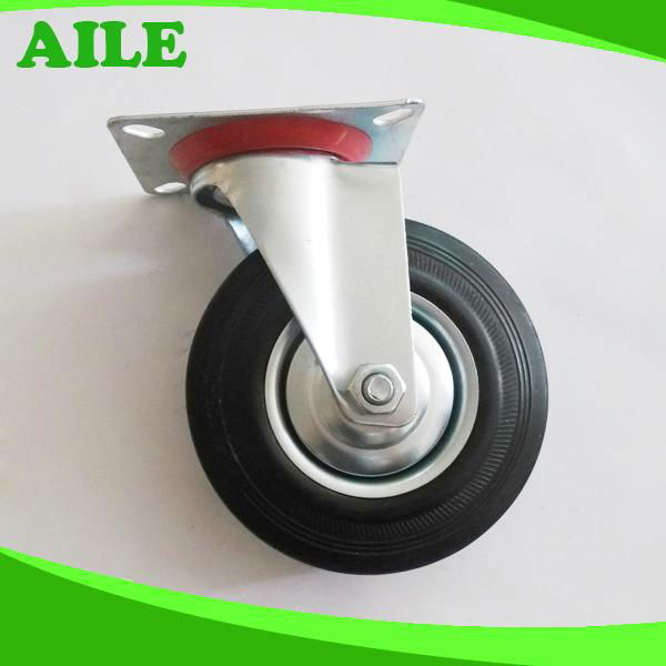 Swivel Black Rubber Caster